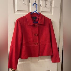 Short Red Pea Coat